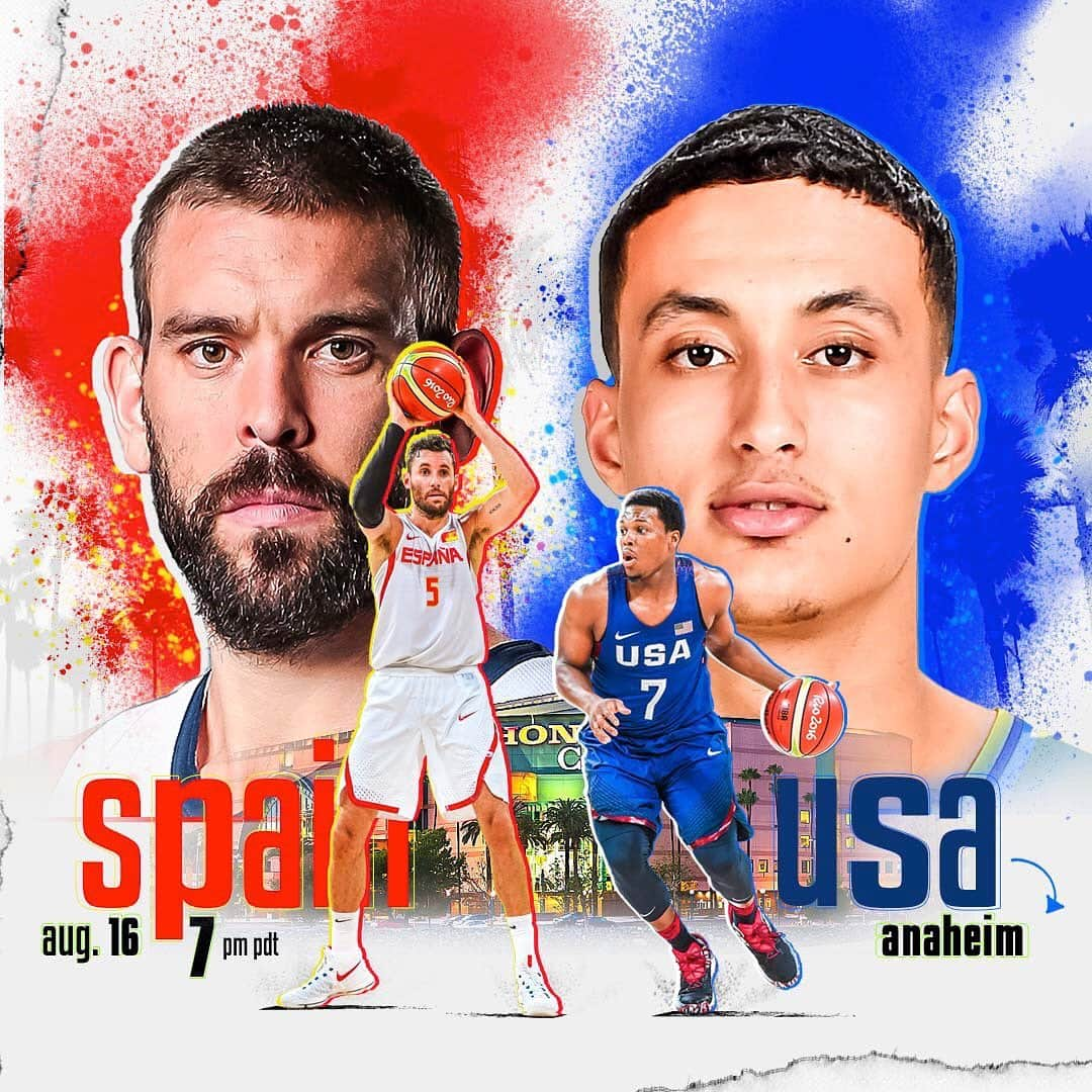 USA Basketballさんのインスタグラム写真 - (USA BasketballInstagram)「World number ☝️ vs world number ✌️ @baloncestoesp goes down ONE MONTH from tonight in Anaheim 🤛」7月17日 12時33分 - usabasketball