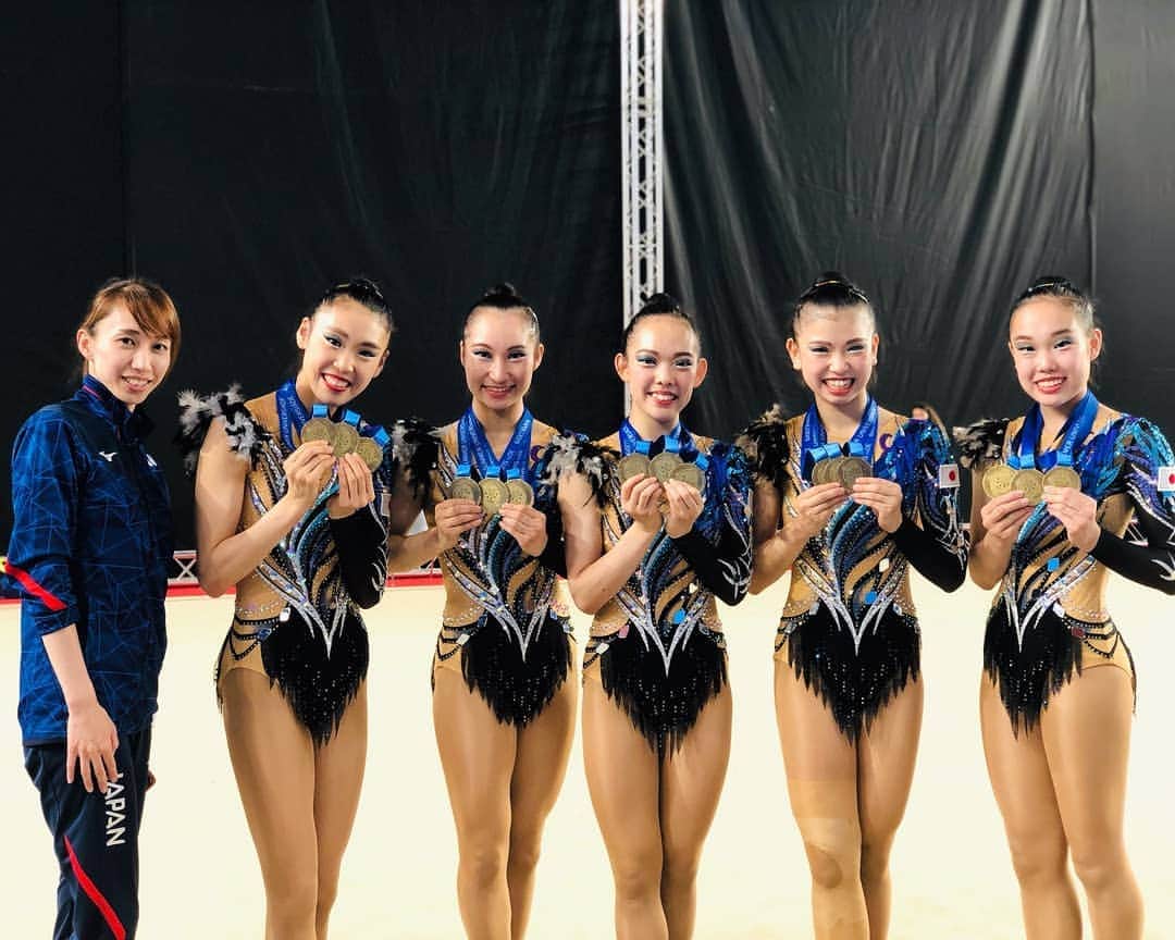 日本体操協会さんのインスタグラム写真 - (日本体操協会Instagram)「2019ユニバーシアード競技大会・新体操では3つの🥉メダルを獲得しました^^ 応援有難うございました!! >>> #ナポリユニバーシアード #新体操 #rhythmicgymnastics #柴山瑠莉子 #武庫川女子大学 #川田弥佑 #塚原青 #岸本美鈴 #圓山芽生 #山脇陽菜」7月17日 13時21分 - gymnasticsjapan