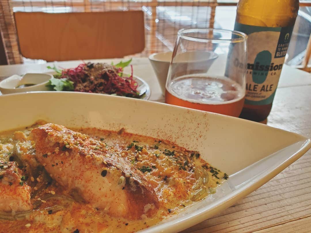 neokazumiのインスタグラム：「﻿ ずっと行ってみたいなぁて﻿ ﻿ 思ってた古民家カフェ﻿ ﻿ 美味しかった🤭﻿💓 ﻿ #美食同源カフェkeats#サーモンの豆乳クリーム#paleale#グルテンフリー#デトックス#オーガニック#ノンケミカル」