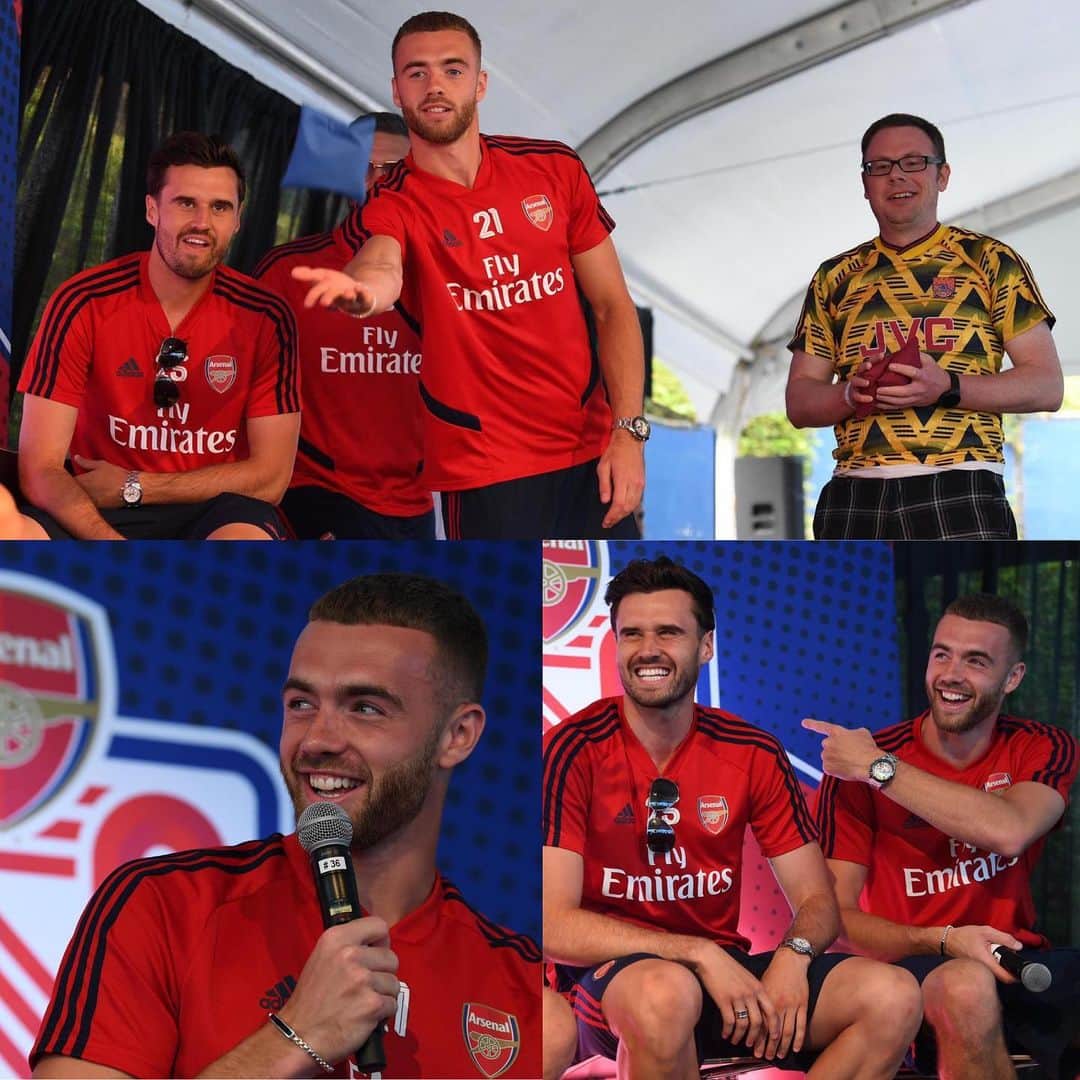 カラム・チャンバースのインスタグラム：「Arsenal fan party 🥳  #arsenalinusa」
