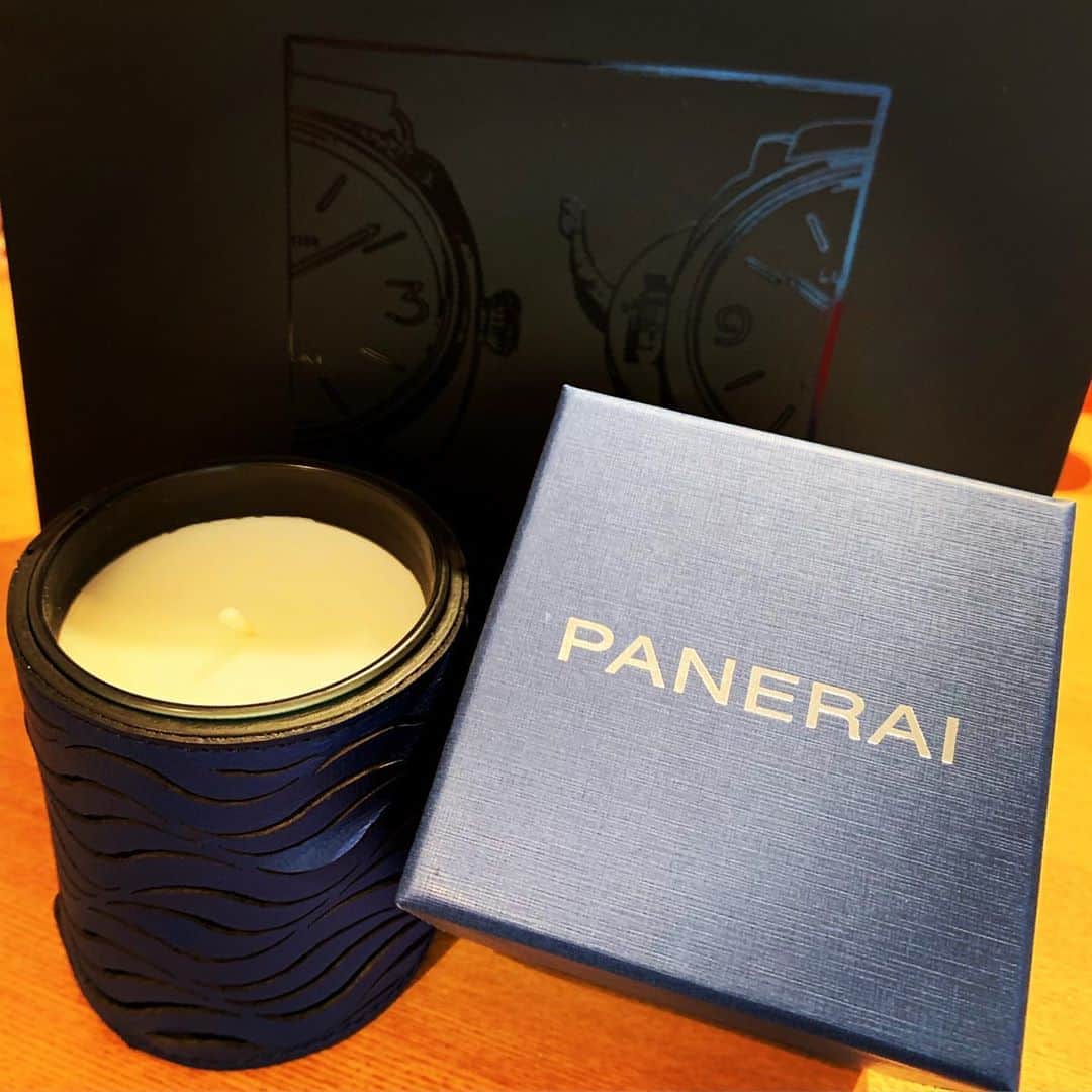 山本尚貴のインスタグラム：「パネライジャパンさんから素敵なプレゼントが🎁 Gift from @panerai_japan🎁 Let's have a relax time🕯 . . . #パネライジャパン #paneraijapan #アロマキャンドル #aromacandle #癒しの時間 #オシャレ #luminorsubmersible  #47mm #いつもありがとうございます」