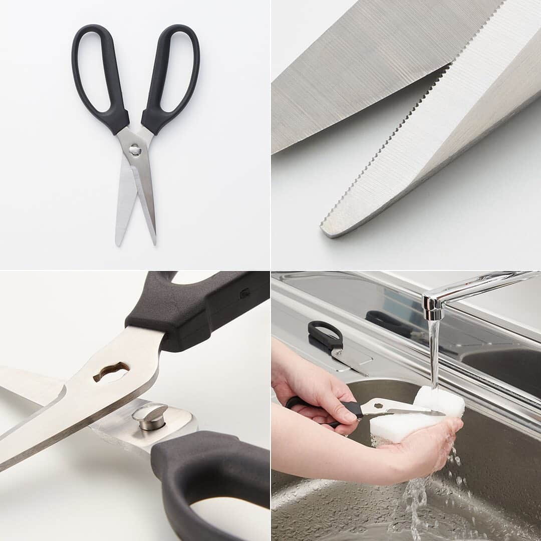 無印良品さんのインスタグラム写真 - (無印良品Instagram)「【新商品】分解して洗えるキッチンばさみ 固いものでも切りやすい波刃で、隅々まで洗える分解式です。ハンドルには手当たりの良い素材を使いました。  #無印良品 #MUJI #キッチンばさみ #キッチンバサミ #キッチングッズ #キッチン用品 #キッチンツール」7月17日 16時00分 - muji_global