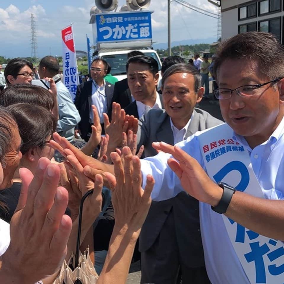 菅義偉さんのインスタグラム写真 - (菅義偉Instagram)「#参議院議員選挙 #新潟県 #自民党 #つかだ一郎 #応援 #菅官房長官」7月17日 17時08分 - suga.yoshihide