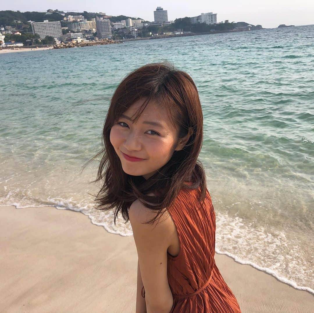 杉浦みずきのインスタグラム：「. テスト1日目終了！ 暑かった！ とにかく暑かった！ 水浴びたい！ ・ ・ #波でも見てほんのちょこっと涼んでください🌊」