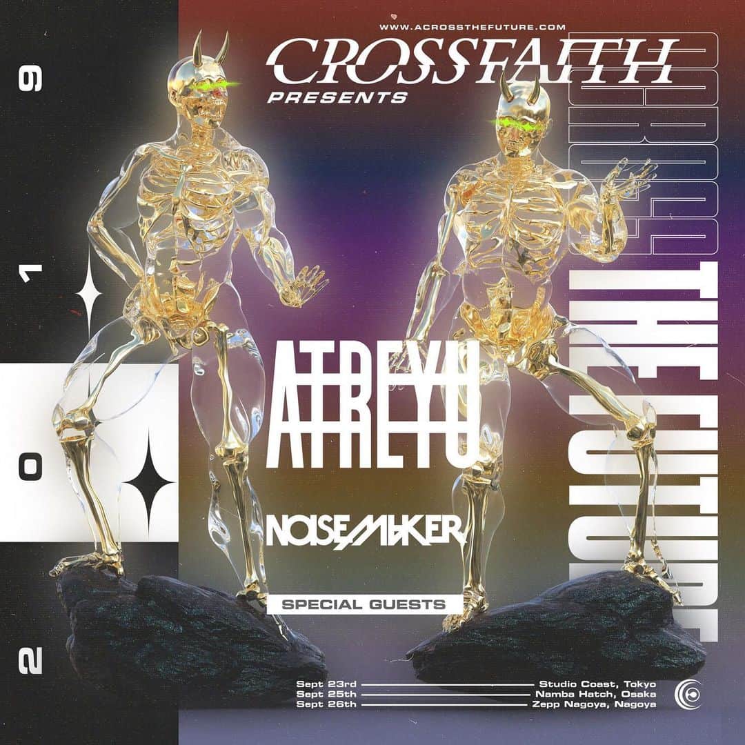 Tatsuya Amanoのインスタグラム：「🌐ACROSS THE FUTURE 2019🌐﻿ ﻿  See you in Japan in September🤘🏻🔥﻿ ﻿ @atreyuofficial  @noisemaker_official」