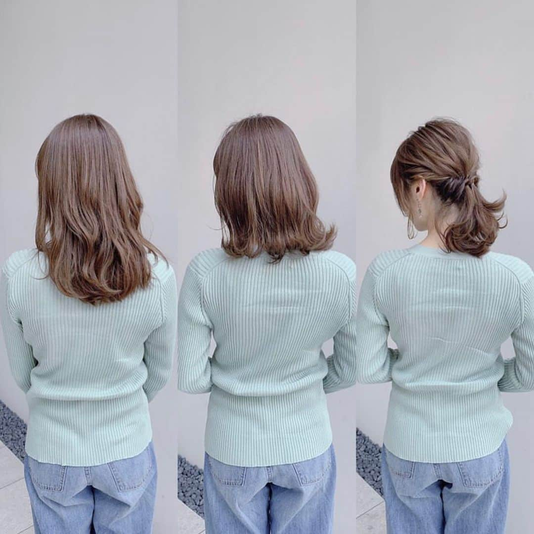 前田渉さんのインスタグラム写真 - (前田渉Instagram)「. . . 劇的Before→After→Arrange . . . Cut:毛先を10cmほど切り 巻いて鎖骨ラインのミディアムに😁👍🏻前髪は僕の代名詞・シースルーパッツンに✂︎ Arrange:ゴム2本で出来ちゃう こなれ感わたポニー💫✨ . . 夏ですね🌸 バッサリ切る人が続出しておりす！ 僕にお任せください😁👍🏻✨ . . . #わたるマジック #わたるフィルター #hair #cachecache #cachecacheomotesando #BeforeAfterArrange #美容師 #イメチェン #クリーミーココア #ヘアアレンジ #表参道 #カット #簡単アレンジ #似合わせカット #くるりんぱ #シースルーバング #セルフアレンジ #こなれ感 #透明感 #バッサリカット #わたアレンジ #シースルーパッツン #劇的ビフォーアフター #大人可愛い #ねじりアレンジ #わたポニー #美容室 #美容院 #ポニーテールアレンジ #ポニーテール」7月17日 21時13分 - wataru_magic