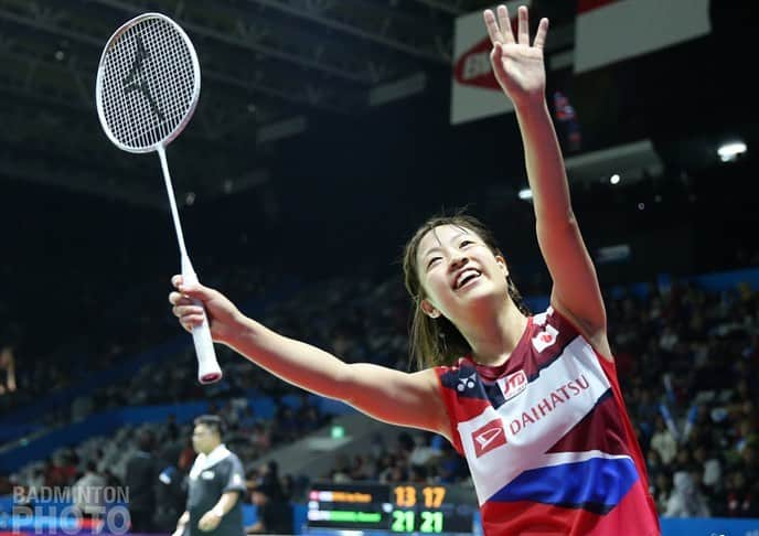 奥原希望さんのインスタグラム写真 - (奥原希望Instagram)「. Moving on to 2nd round. My feeling and condition are not bad👍 Keep going!!! . . #blibliindonesiaopen2019 #badminton #nozomiokuhara」7月17日 21時38分 - okuharanozomi