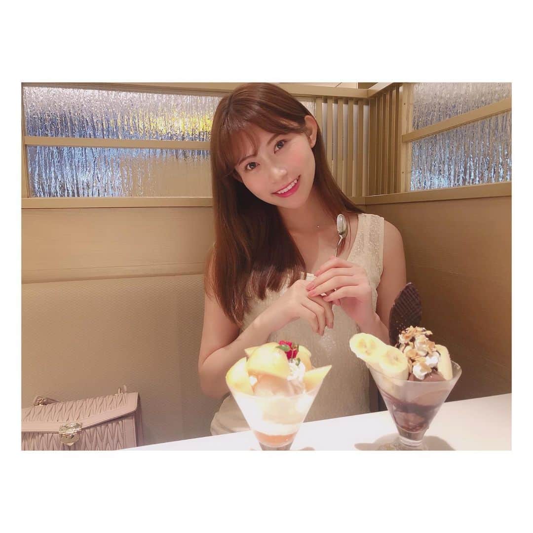 後藤理沙子さんのインスタグラム写真 - (後藤理沙子Instagram)「東京でよくタカノフルーツパーラー行くんだけど名古屋にもあるんだよね！ 甘いものだいすき☺️カフェ巡り友達ほしい。 * #タカノフルーツパーラー  #フルーツ #パフェ #甘党 #sweets」7月17日 22時10分 - risako_goto