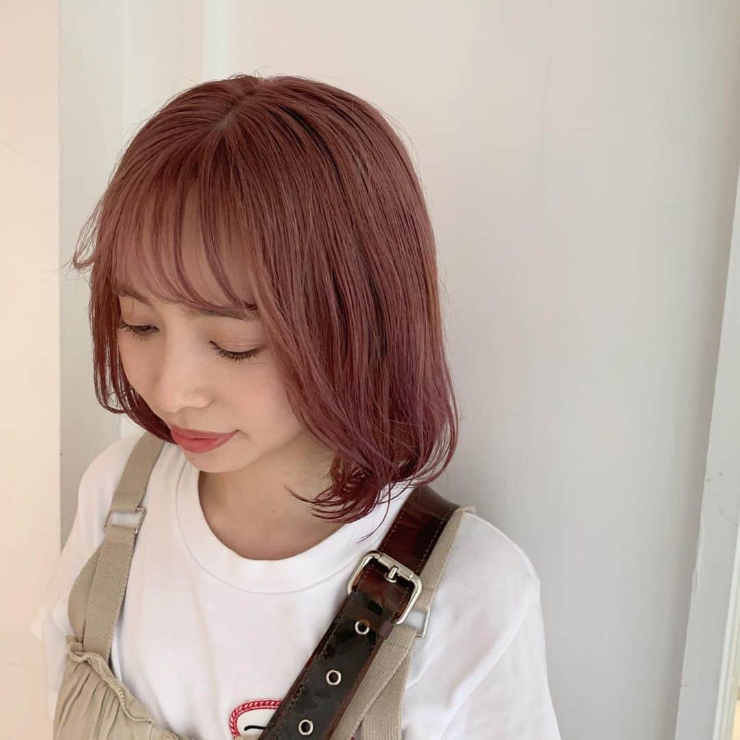 NANA HOSOYAさんのインスタグラム写真 - (NANA HOSOYAInstagram)「rose pink💕💕💕 ありがとうございました☺︎💕 前髪は狭めに作らせていただきました。カットは巻きやすい調整です。」7月17日 22時44分 - nana_hair_tokyo