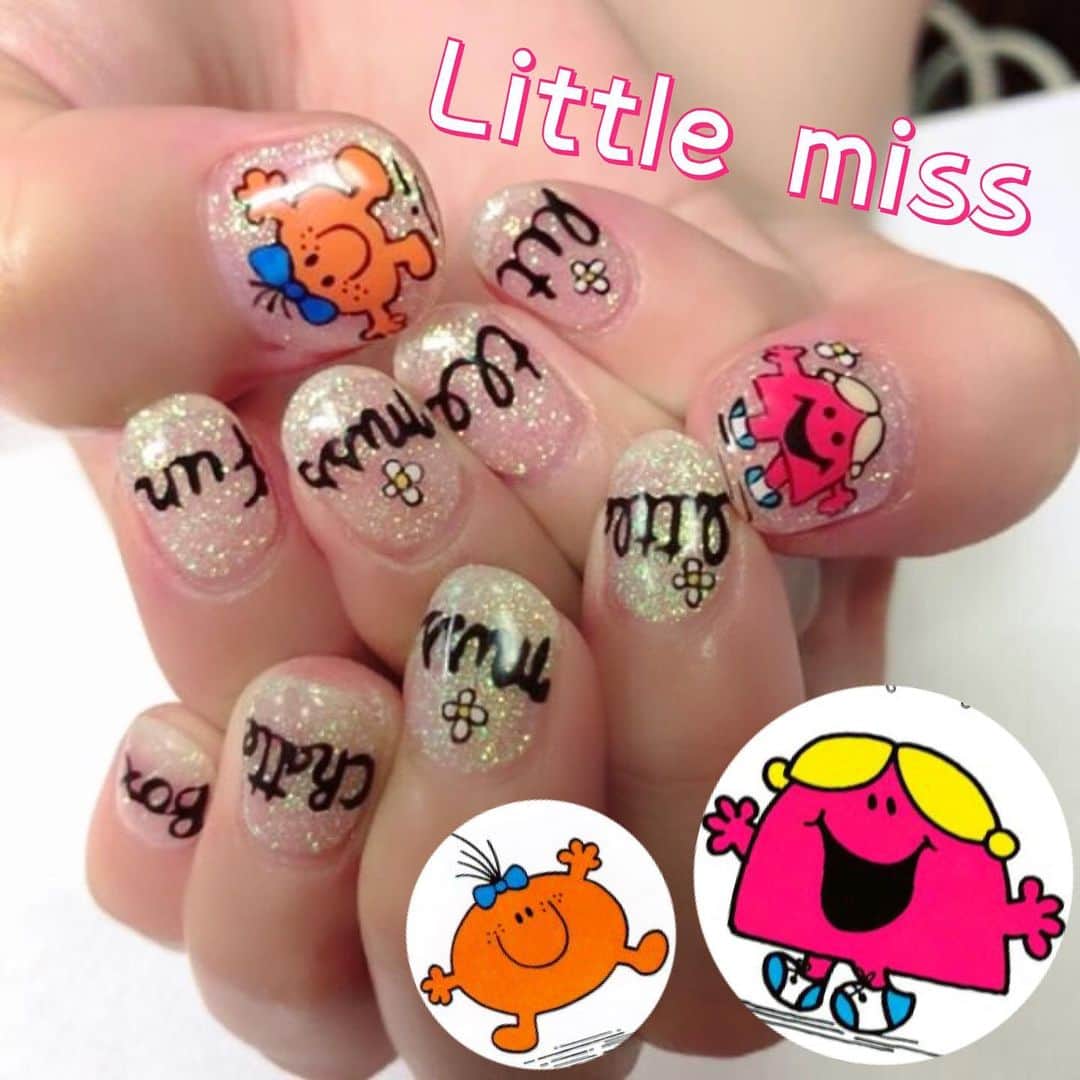 小嶋晶子のインスタグラム：「(◎´艸`{ New nail💅I really like this!! #nail #nails #newnail #newnails #mrmenlittlemiss #littlemisschatterbox #littlemissfun #リトルミスチャッターボックス #リトルミスファン #ミスターメンリトルミス #ネイル #💅」