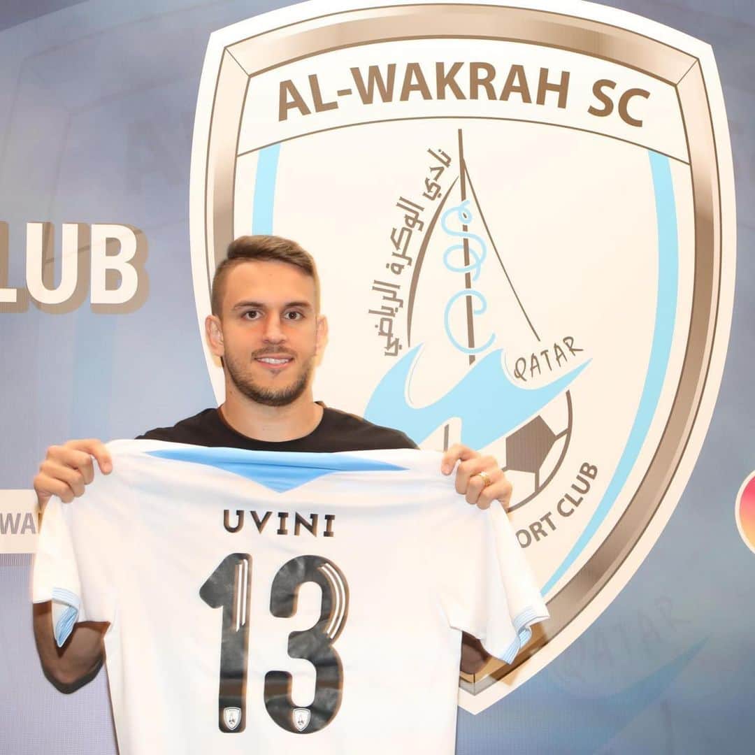ブルーノ・ウビニのインスタグラム：「Officially presented by @alwakrah_sc ⚪️🔵」