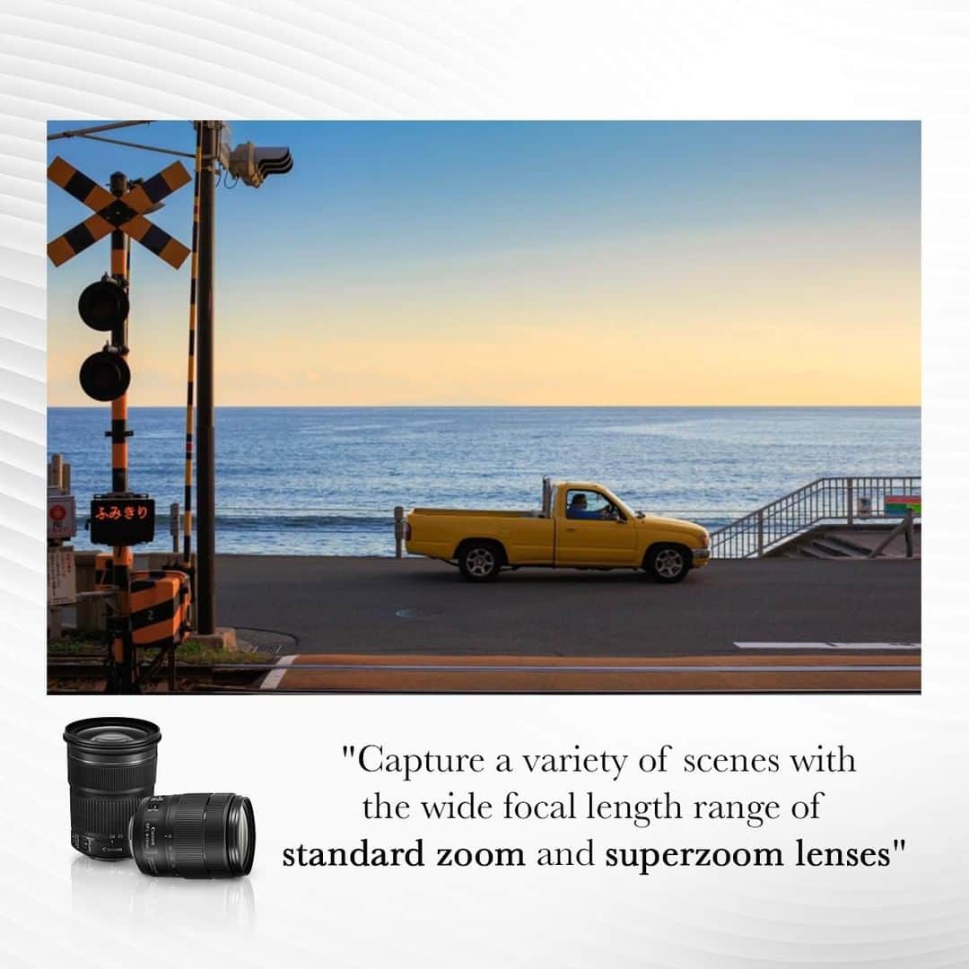 Canon Asiaのインスタグラム：「The wide focal length range on the standard zoom and superzoom lens enables you to switch from a wide-angle focal range to a telephoto focal range very quickly so you can snap sudden and unexpected shutter opportunities! Chancing upon a once in a lifetime photography moment is precious, make sure you have the right gear to capture them 😉📸 • Learn more about standard zoom and superzoom lens as we share 2 tips on how to get an even better defocus effect with these lenses, link in bio  #canonasia #photography #superzoomlens #zoomlens #standardzoomlens #photographytips #cameralens」