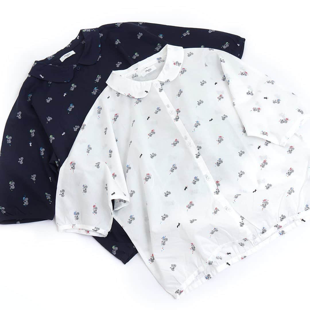 marbleSUD(マーブルシュッド) のインスタグラム：「【SALEアイテム紹介】 Bicycle ドルマンスリーブシャツ。 人気のテキスタイルが30%OFF！ ¥13,800→¥9,660(税別) ・ #marblesud #マーブルシュッド #sale #セール #夏 #ファッション #大人コーデ #ブラウス #自転車 #大人カジュアルコーデ」