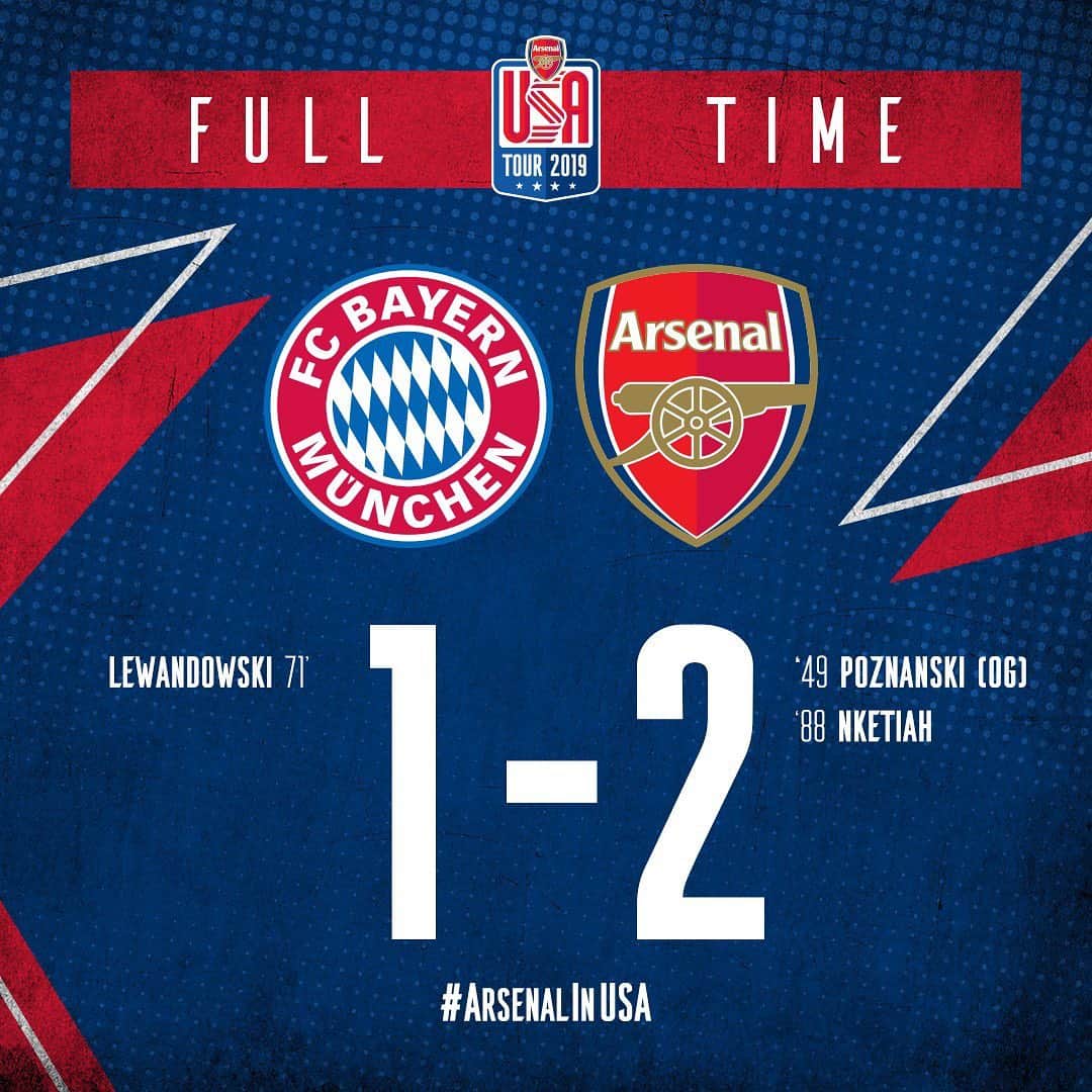 アーセナルFCさんのインスタグラム写真 - (アーセナルFCInstagram)「Bayern? Beaten! 😎 #Arsenal #ArsenalinUSA #AFC #Nketiah」7月18日 14時08分 - arsenal