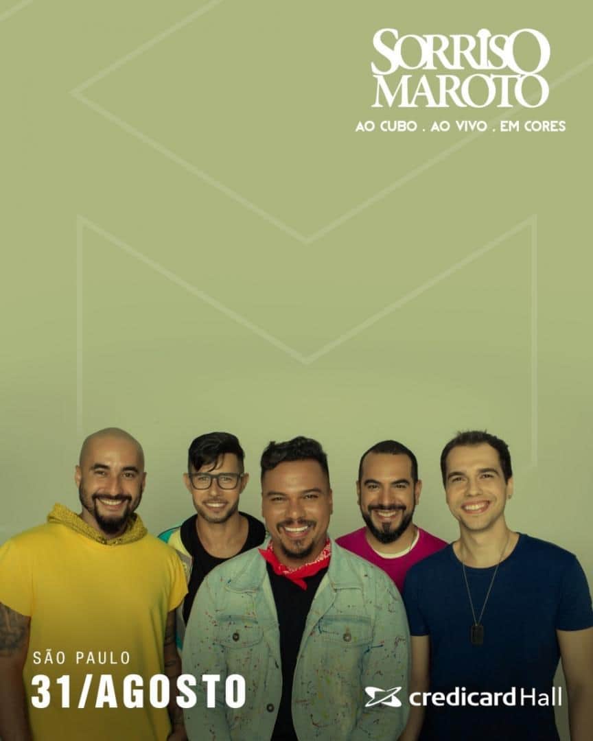 Sorriso Marotoのインスタグラム：「Alô, Sampaaa! Dia 31/AGO tem o show de lançamento da turnê #AoCuboAoVivoEmCores no Credicard Hall! Os ingressos já estão à venda e voando, hein! Corre pra garantir o seu! 😃🎟👉🏽 http://bit.ly/sm3credicardhall」