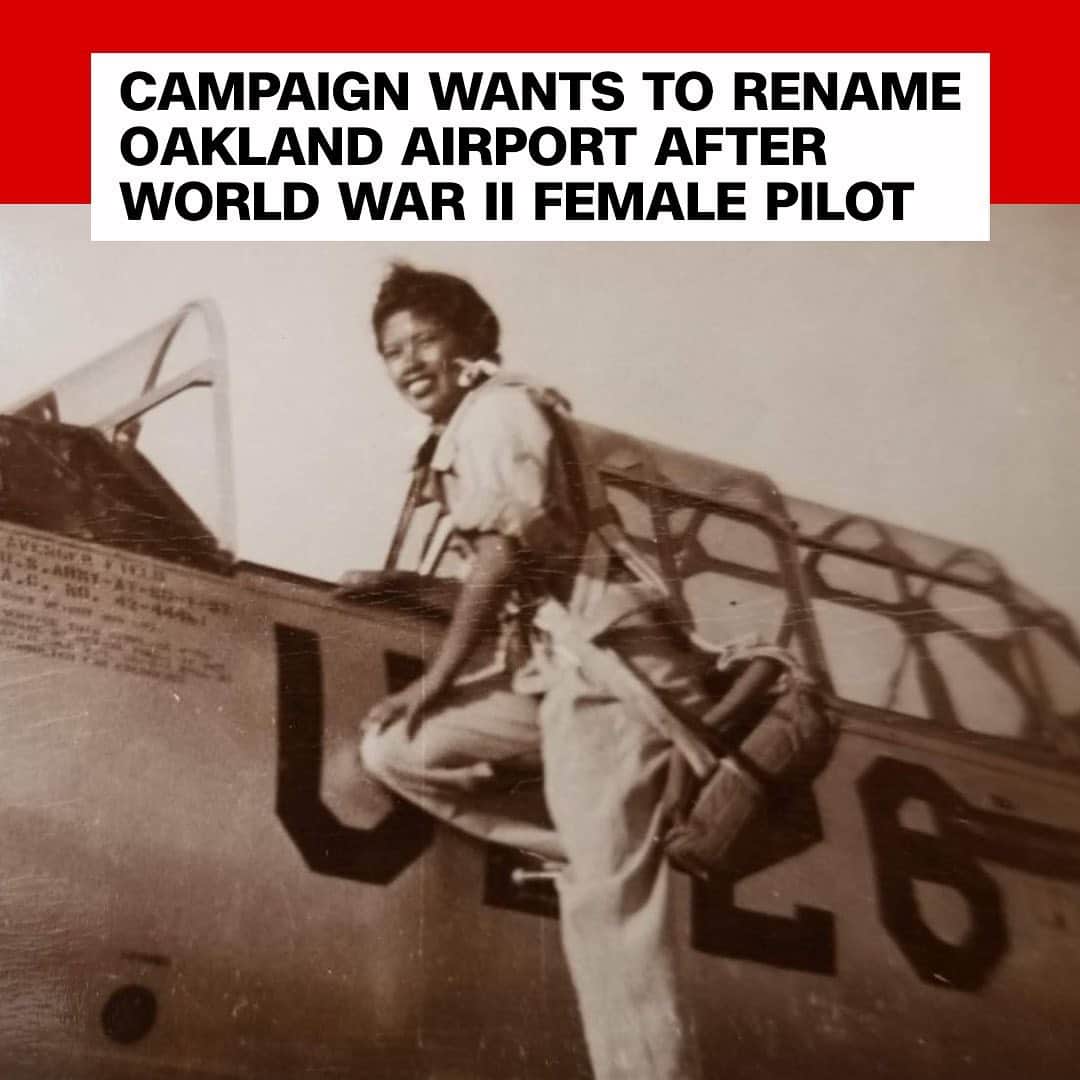 CNNさんのインスタグラム写真 - (CNNInstagram)「In the US, there isn't a single commercial airport named after a woman, but one grassroots campaign is hoping to change that. A group in California is seeking to rename Oakland International Airport after Maggie Gee, an American aviator who was a member of the Women Airforce Service Pilots in World War II, aka WASPs. Gee, who died in 2013, was one of two Chinese-American aviators in the group, and after the war she became a physicist. (📸: Harmon Family)」7月18日 11時46分 - cnn