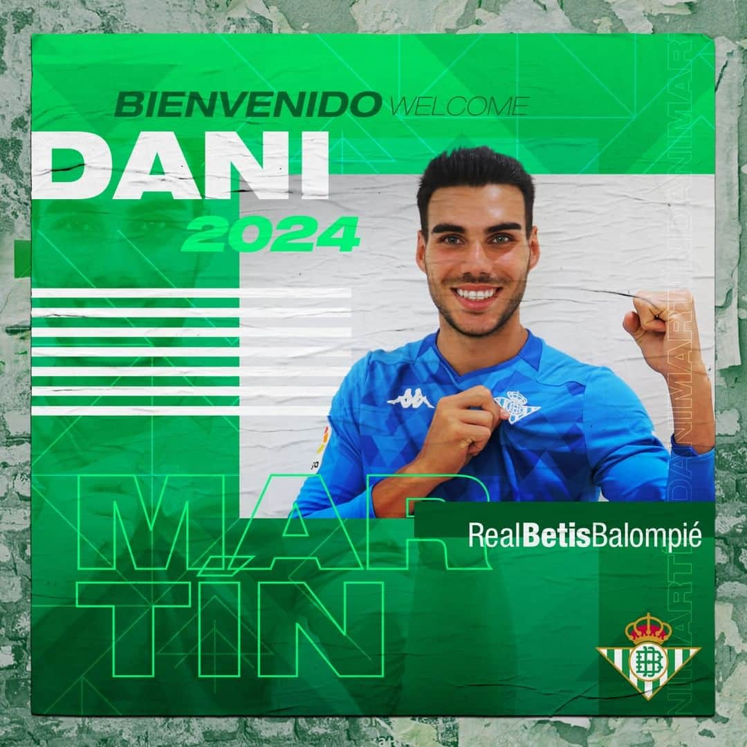 レアル・ベティスさんのインスタグラム写真 - (レアル・ベティスInstagram)「📣 OFICIAL | El #RealBetis incorpora a sus filas al guardameta Dani Martín 📝🤝 ¡Bienvenido, @dani1mf! 🆕☺」7月18日 22時50分 - realbetisbalompie