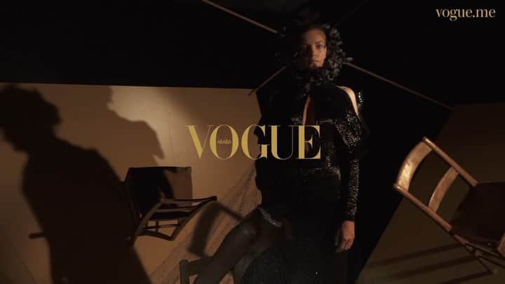ヴァレリー・カウフマンのインスタグラム：「‘The Silence in the Mirror’ 🖤🎥 for @VogueArabia ..Congrats @AshiStudio on the beautiful #Couture collection 💫 @jakubgulyas @kralicek」