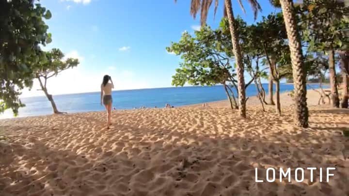 大出千尋のインスタグラム：「. North shore Sunset beach🏖 夕日に吸い込まれそうでした☀️」