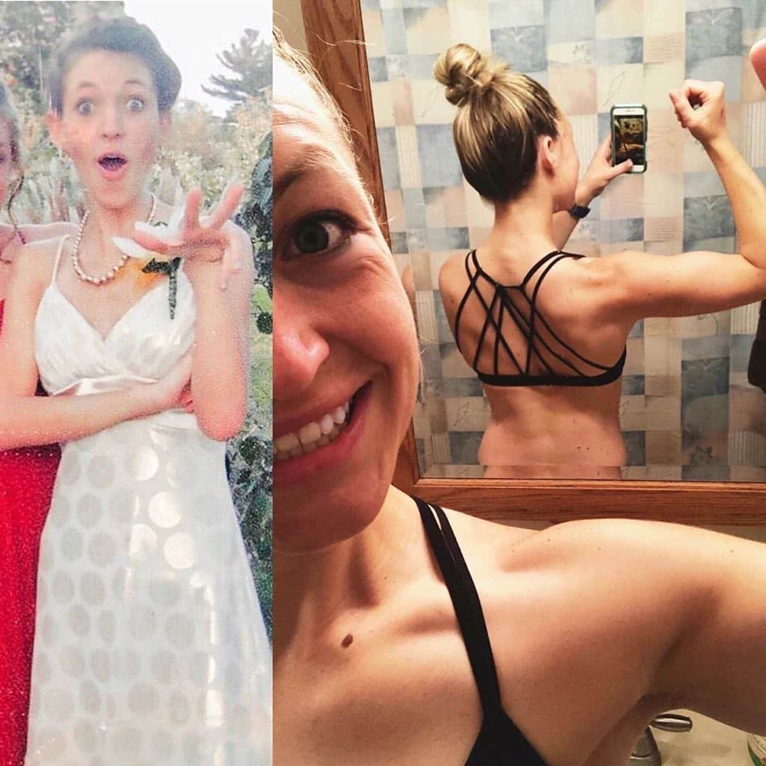 ケイラ・アイトサインズさんのインスタグラム写真 - (ケイラ・アイトサインズInstagram)「I LOVE this story!! @lc.hammerfit built the mental AND physical strength to change her LIFE with my #BBG program.⁣ ⁣ She says "WOW.💪🏼👏🏼🙌🏼 It’s crazy how far I’ve come! From that girl on the left who even though she thought was too “fat” was insecure about her arms because she knew other people’s judgments on how thin they were...To now, the girl on the right who is still learning and growing, but in a much STRONGER BODY and MIND!!! Thank you @kayla_itsines once again for a program that can help me not only build strength physically but mentally as well!💫⚡️💞"⁣ ⁣ www.kaylaitsines.com/app」7月19日 8時17分 - kayla_itsines