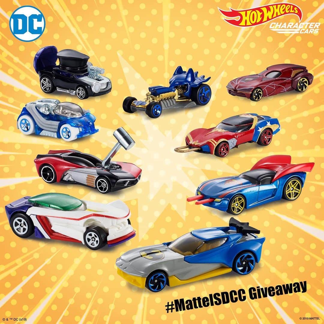 Hot Wheelsさんのインスタグラム写真 - (Hot WheelsInstagram)「#MattelSDCC Giveaway! Come to the @mattel booth at 10am PST and power-up with a free DC Comics Super Hero Character Car. #HotWheels」7月19日 1時10分 - hotwheelsofficial