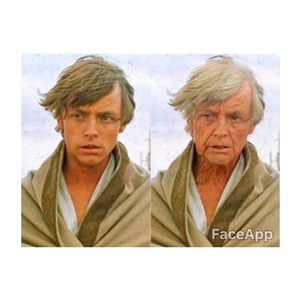 マーク・ハミルさんのインスタグラム写真 - (マーク・ハミルInstagram)「I'll be glad when people get tired of using FaceApp & posting photos of me as an ancient relic. The only one who has aged halfway decently in these pics is my  #LemonHairedLuke action figure.  #FaceAPPalling」7月19日 2時31分 - markhamill