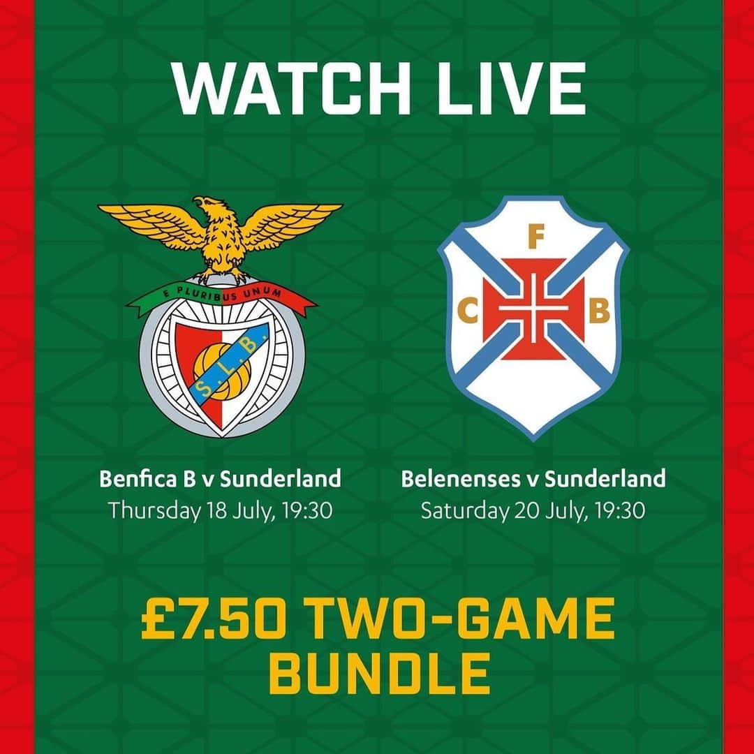サンダーランドAFCさんのインスタグラム写真 - (サンダーランドAFCInstagram)「🇵🇹📺 Watch tonight’s game v @slbenfica B live via www.safc.com/portugal . #SAFC」7月19日 2時32分 - sunderlandafcofficial