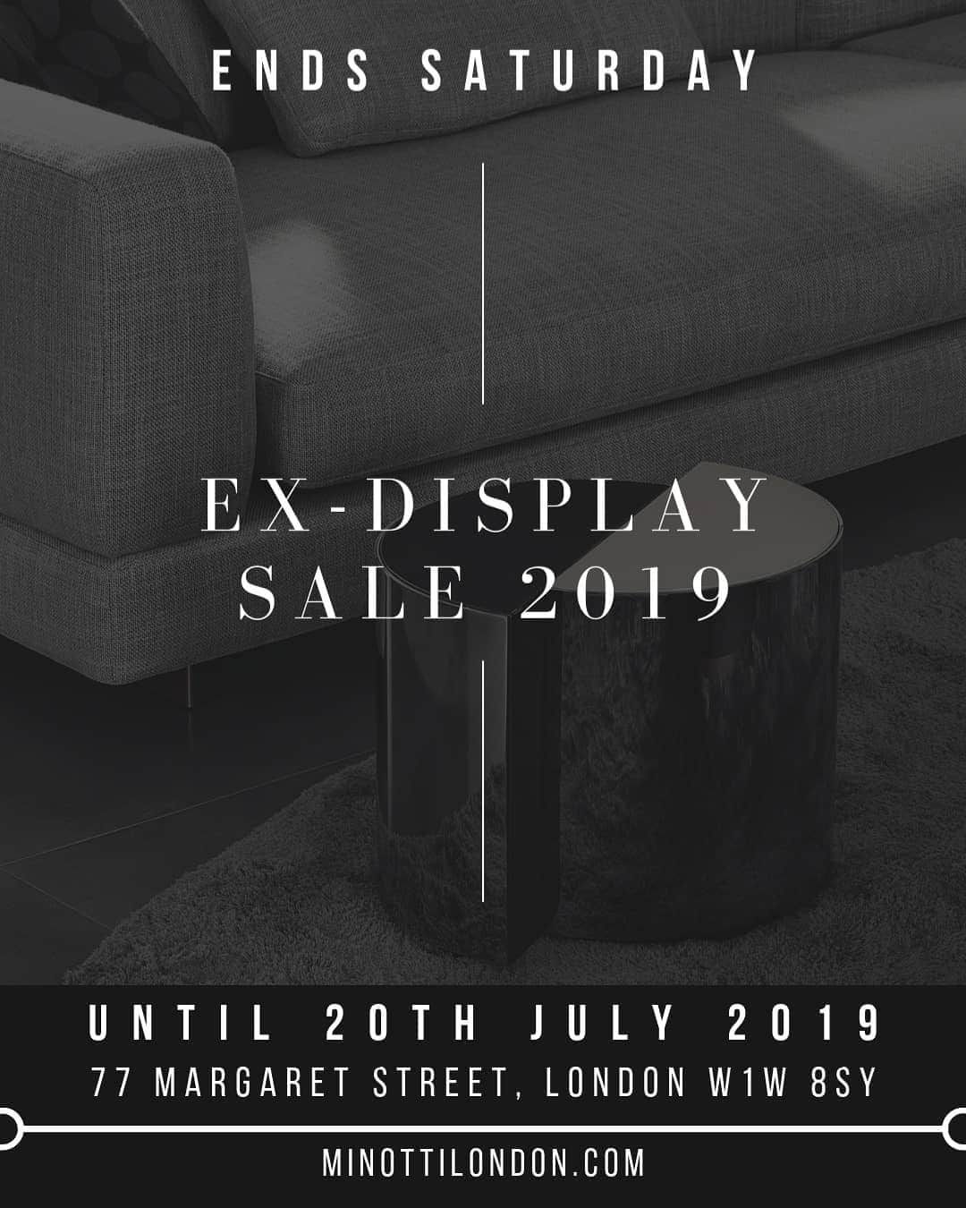 Minotti Londonさんのインスタグラム写真 - (Minotti LondonInstagram)「Just a couple of days left to get up to 50% off our ex-display items and get 15% off new furniture orders.  Register now for the sale before it ends on 20th July. Tap the link in our bio and click the ‘Sale’ link to register now.  #shopping #sale #london #interiors #luxury #luxurydesign #designer #interior #furniture #interiordesigner #interiorstyling #design #designs #luxurylife #interiordesigninspiration #luxuryinteriors #luxurylifestyle」7月19日 3時10分 - minottilondon