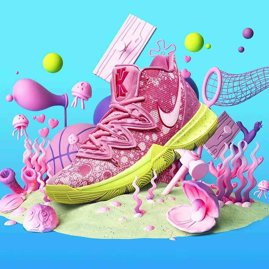 Sneaker Newsさんのインスタグラム写真 - (Sneaker NewsInstagram)「Patrick Star is getting his own Nike Kyrie 5 too! Is this the best of the entire collection? For full details, tap the link in our bio.」7月19日 4時16分 - sneakernews