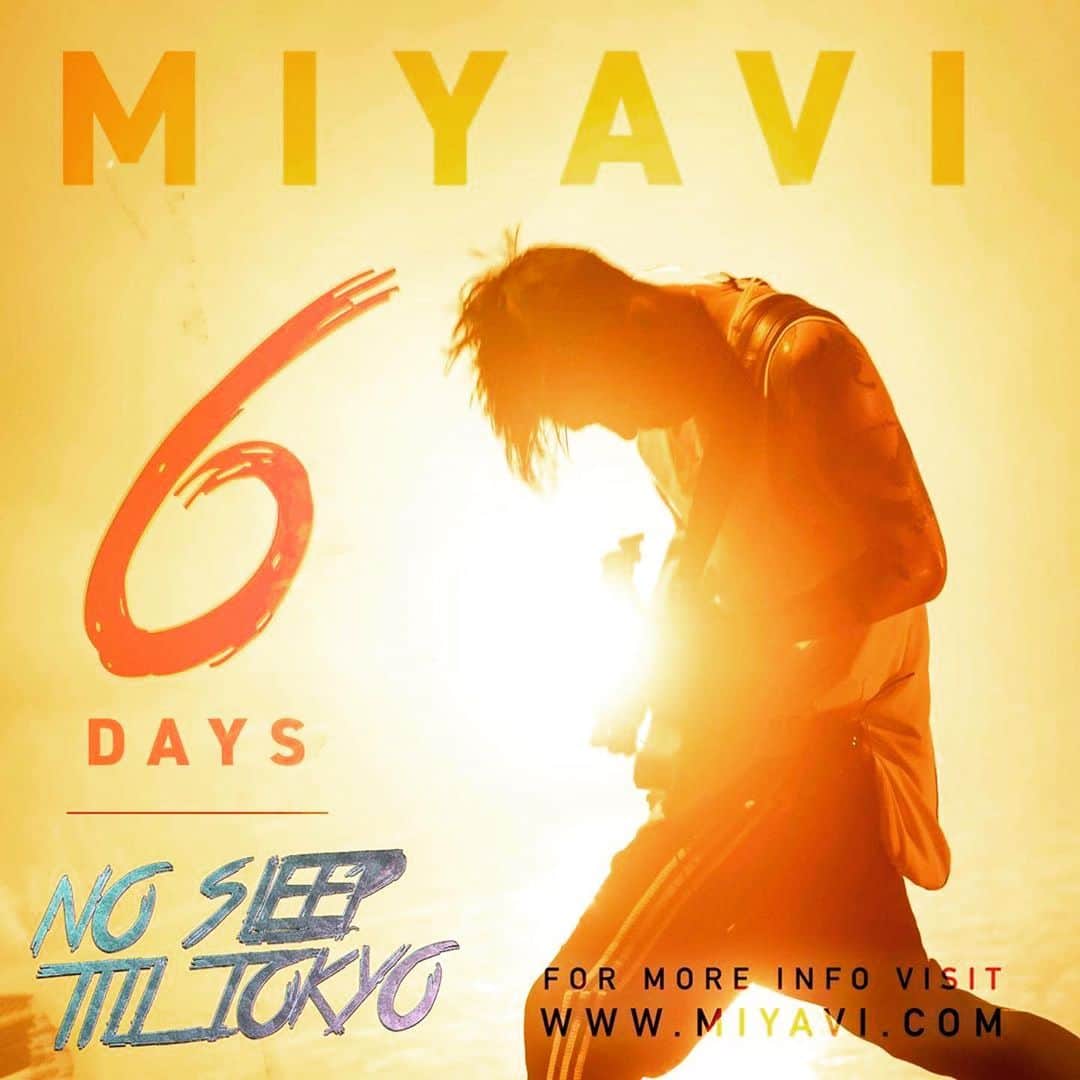 雅-MIYAVI-さんのインスタグラム写真 - (雅-MIYAVI-Instagram)「6‼️Can’t wait!! 💥💥🎸🖖🏻 #Repost @miyavi_staff NO SLEEP TILL TOKYO is getting closer」7月19日 5時40分 - miyavi_ishihara