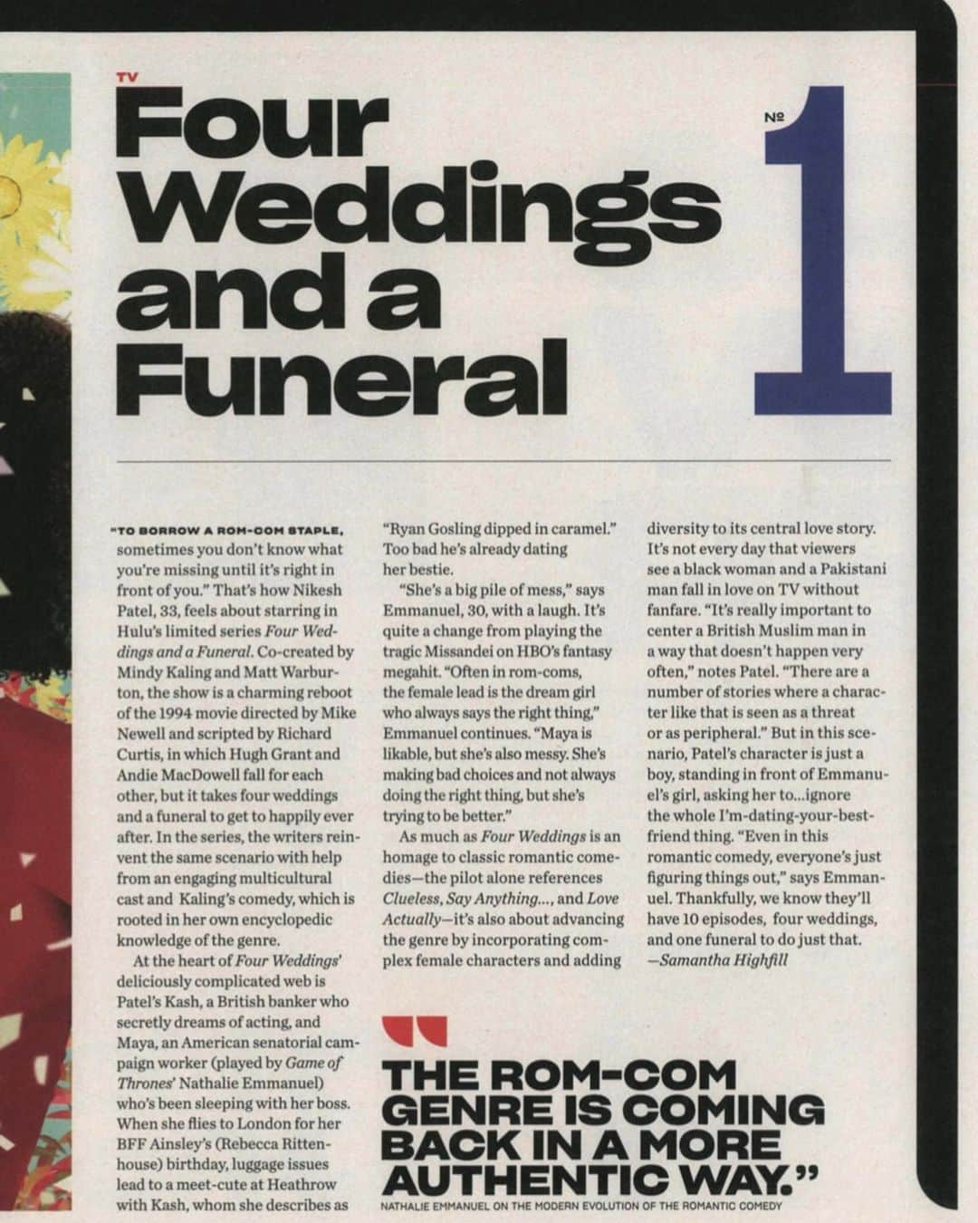 ミンディ・カリングさんのインスタグラム写真 - (ミンディ・カリングInstagram)「OMG @entertainmentweekly! @fourweddingsandafuneral #1 on “The Must List” !? Thank you!! 🎉」7月19日 6時13分 - mindykaling