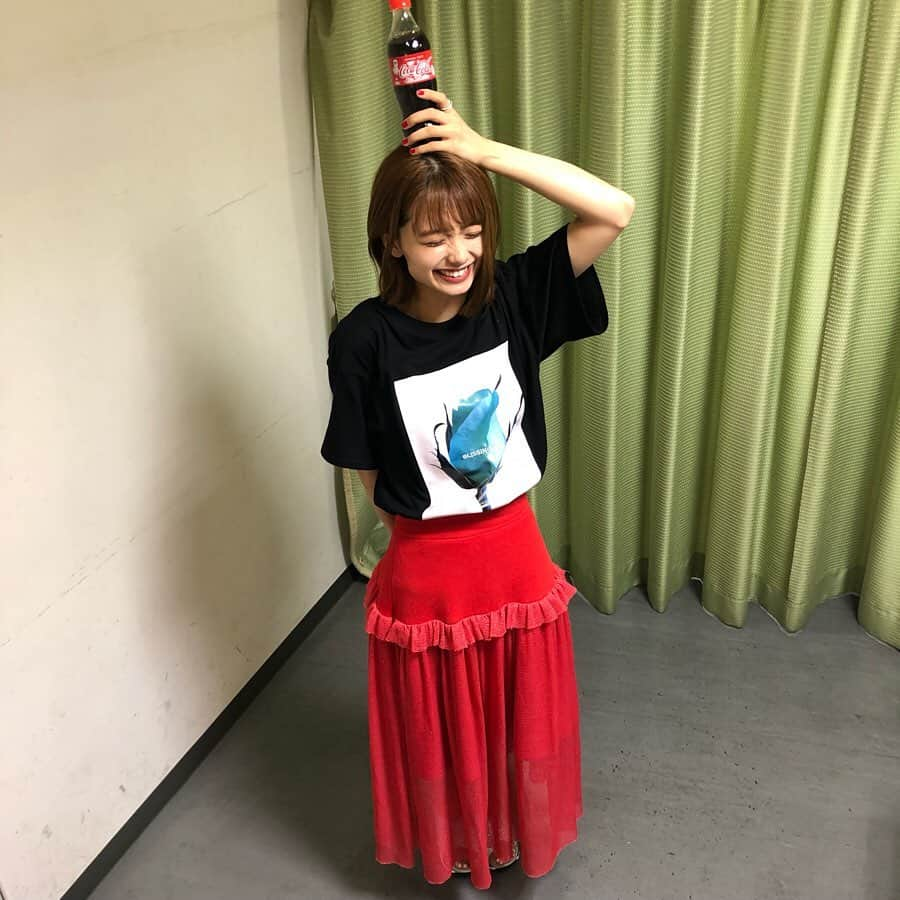 足立佳奈さんのインスタグラム写真 - (足立佳奈Instagram)「コーラ女子。🥤 #炭酸まだ飲めない女子やけど  あ、🤭この写真、まつじゅんが撮ってくれたんだよ。」7月19日 17時28分 - kana1014lm