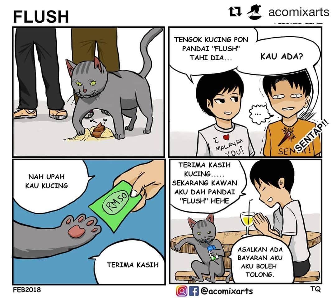 Koleksi Komik Malaysiaさんのインスタグラム写真 - (Koleksi Komik MalaysiaInstagram)「#Repost @acomixarts with @get_repost ・・・ Komik kali ni adalah tentang seorang kawan yang tidak pandai flush selepas membuang hajat.  #komikmalaysia  #komikstrip  #komik #komikhambar」7月19日 17時32分 - tokkmungg_exclusive