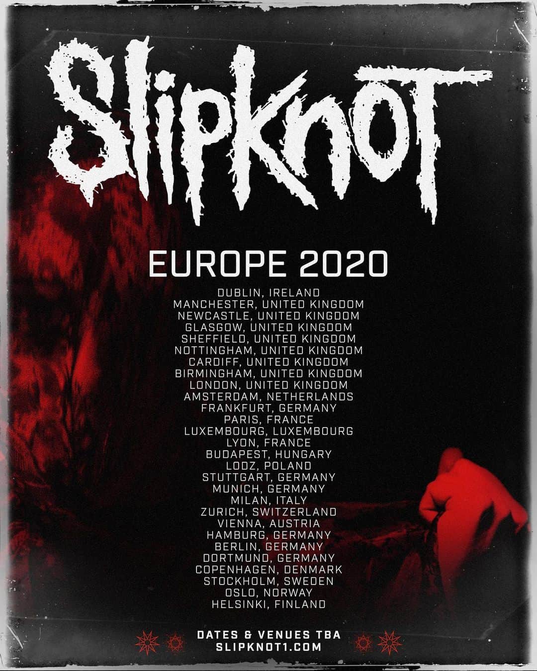 Slipknotさんのインスタグラム写真 - (SlipknotInstagram)「We'll be returning to select cities across Europe & the UK in 2020, with dates and venues to be announced at a later time. To get early access to tickets for these dates, pre-order #WeAreNotYourKind from the official Roadrunner Store starting now. Click the link in our profile.」7月19日 18時02分 - slipknot