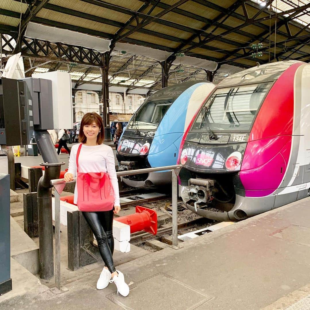 神田愛花さんのインスタグラム写真 - (神田愛花Instagram)「パリのサンラザール駅🚉 朝のラッシュの時間帯とあって、何本もの電車から多くの人が足早に降りて来ました🚶🏼‍♀️🚶🏽‍♂️ この駅のお向かいにあるHiltonホテルに用事がありまして、ついでパシャ📸 明日は郊外の街に行く予定ですが、出発はサンラザール駅ではなくてパリ東駅から🚈 海外の大きな駅が好きなので、興奮しました😍😍😍 #フランス #フランス旅行 #パリ #パリ旅行 #パリ買出し旅 #パリ女子旅  #サンラザール駅  #興奮する駅 #神田愛花」7月19日 18時09分 - aikakanda