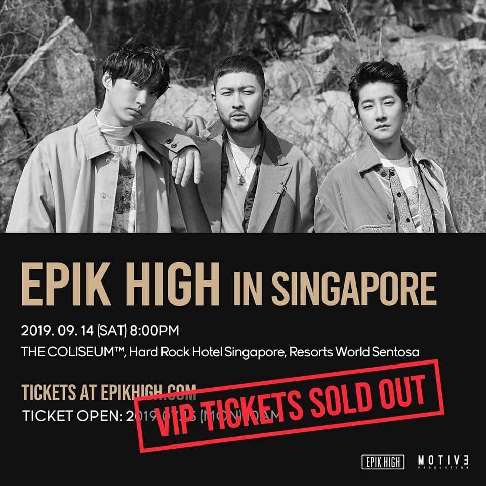 TABLO さんのインスタグラム写真 - (TABLO Instagram)「SINGAPORE VIP TICKETS ARE ALL SOLD OUT !!! ‍ Those who missed the chance to grab VIP tix, there are limited GA standing tickets for early bird till 22 July 10am!!! ‍ Do not miss out this chance to see their first show in Singapore.  #EPIKHIGH #EPIKHIGHinSINGAPORE #epikhigh2019tour」7月19日 11時06分 - blobyblo