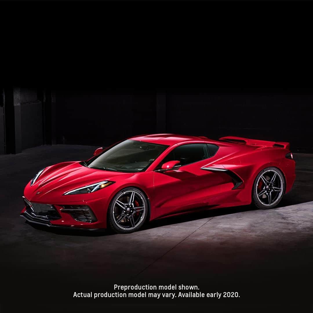 シボレーのインスタグラム：「It's a mid-engine masterpiece. Introducing the 2020 Chevrolet #Corvette #Stingray.」