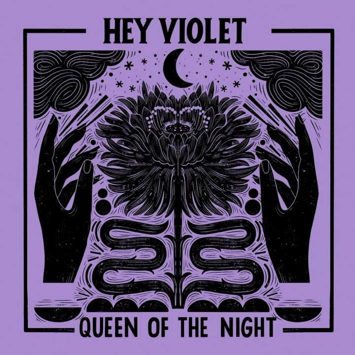 HEY VIOLETのインスタグラム：「‪she’s out now!!! queen of the night!!! give her a listen. give her a kiss. we hope you love her as much as we do🌹❤️🌹‬」