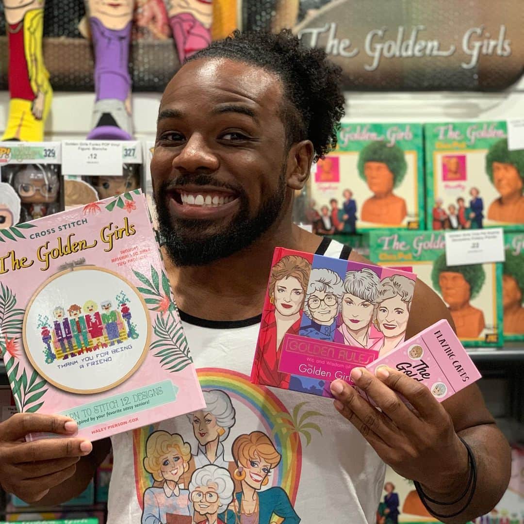 アメリカン・ブロードキャスティング・カンパニーのインスタグラム：「We have MERCH! @xavierwoodsphd got The Golden Girls goods from the #ABCxSDCC booth! Visit our shop this week at @comic_con.」