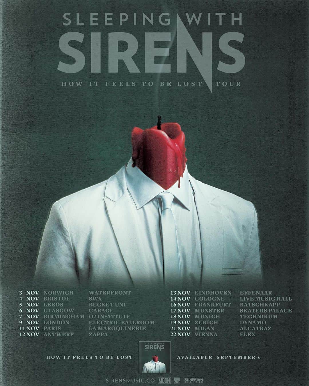 ニック・マーティンのインスタグラム：「Europe/UK, we’ll see you soon! Tickets available July 26. THIS IS GONNA BE FUCKING CRAZY!  3 Nov - Norwich 4 Nov - Bristol 5 Nov - Leeds 6 Nov - Glasgow 7 Nov - Birmingham 9 Nov - London 11 Nov - Paris 12 Nov - Antwerp 13 Nov - Eindhoven 14 Nov - Cologne 16 Nov - Frankfurt 17 Nov - Munster 18 Nov - Munich 19 Nov - Zurich 21 Nov - Milan 22 Nov - Vienna」