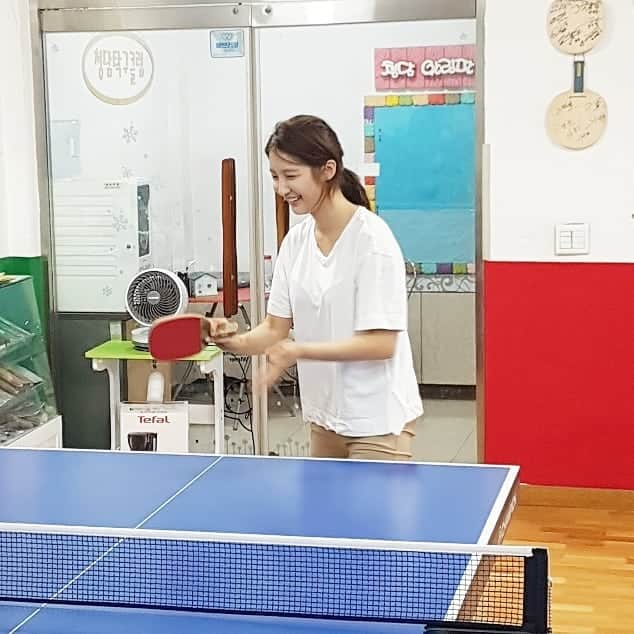 ジヒョン さんのインスタグラム写真 - (ジヒョン Instagram)「🏓 탁구잘치고싶어 #핑퐁」7月19日 16時21分 - jihyunilovee