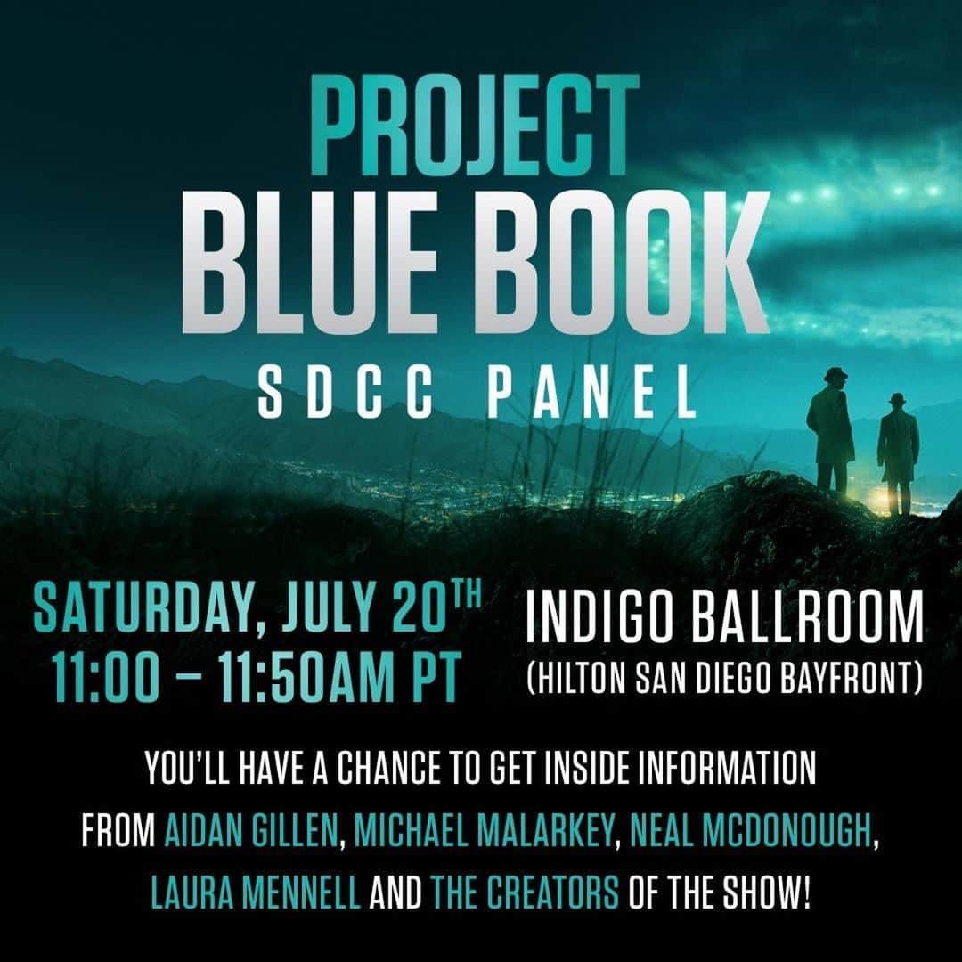 マイケル・マラーキーのインスタグラム：「ATTN: The #ProjectBlueBook panel is TOMORROW at San Diego @Comic_Con. #SDCC2019 ・・・ #Repost @historybluebook」