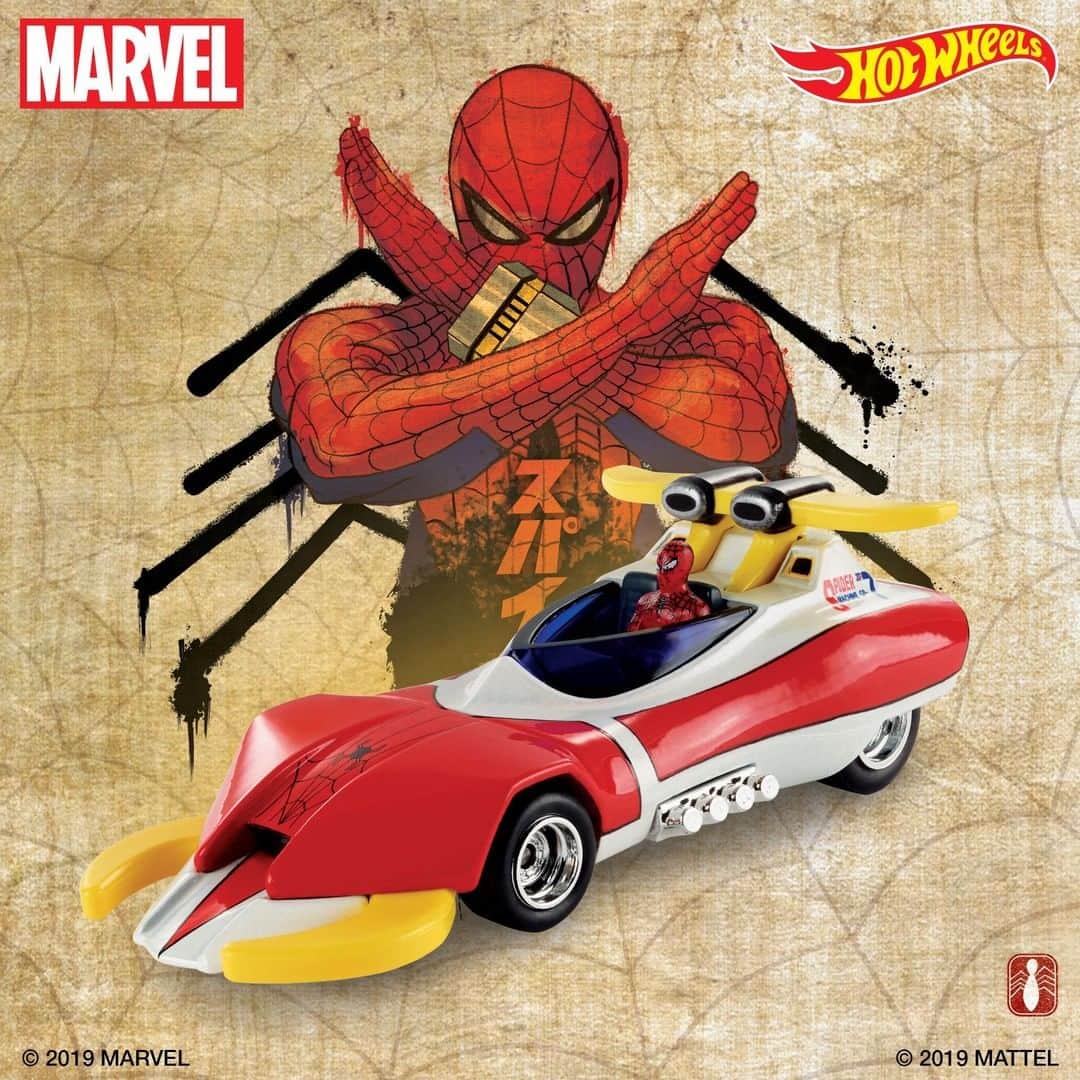 Hot Wheelsさんのインスタグラム写真 - (Hot WheelsInstagram)「Based on the Japanese cult classic TV show, the ridiculously sweet Spider-Man Spider Machine GP-7 cruises to #SDCC 🕷️. Available exclusively at San Diego Comic-Con. #SpiderMan #HotWheels #MattelSDCC」7月20日 2時30分 - hotwheelsofficial