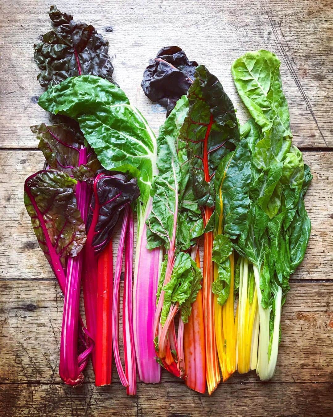 Tea and sittingのインスタグラム：「🌿... I love visiting the greengrocer’s on a rainy day; everything always feels so alive!! 🥬🥕🍅 #rainbowchard」