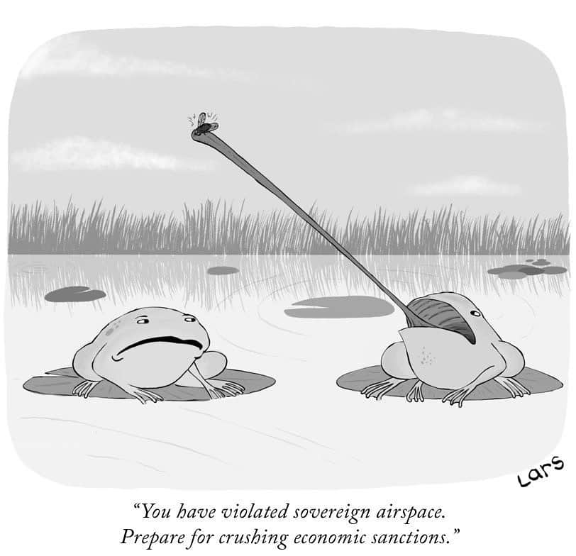 The New Yorkerさんのインスタグラム写真 - (The New YorkerInstagram)「Don't amphibians get diplomatic immunity? #TNYcartoons」7月20日 0時41分 - newyorkermag