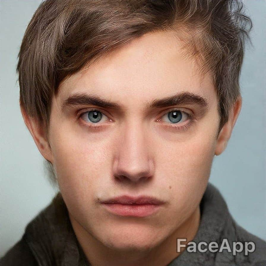 イモージェン・プーツさんのインスタグラム写真 - (イモージェン・プーツInstagram)「#ImogenPoots as a man 😱 #faceapp」7月20日 0時41分 - imogenpootss