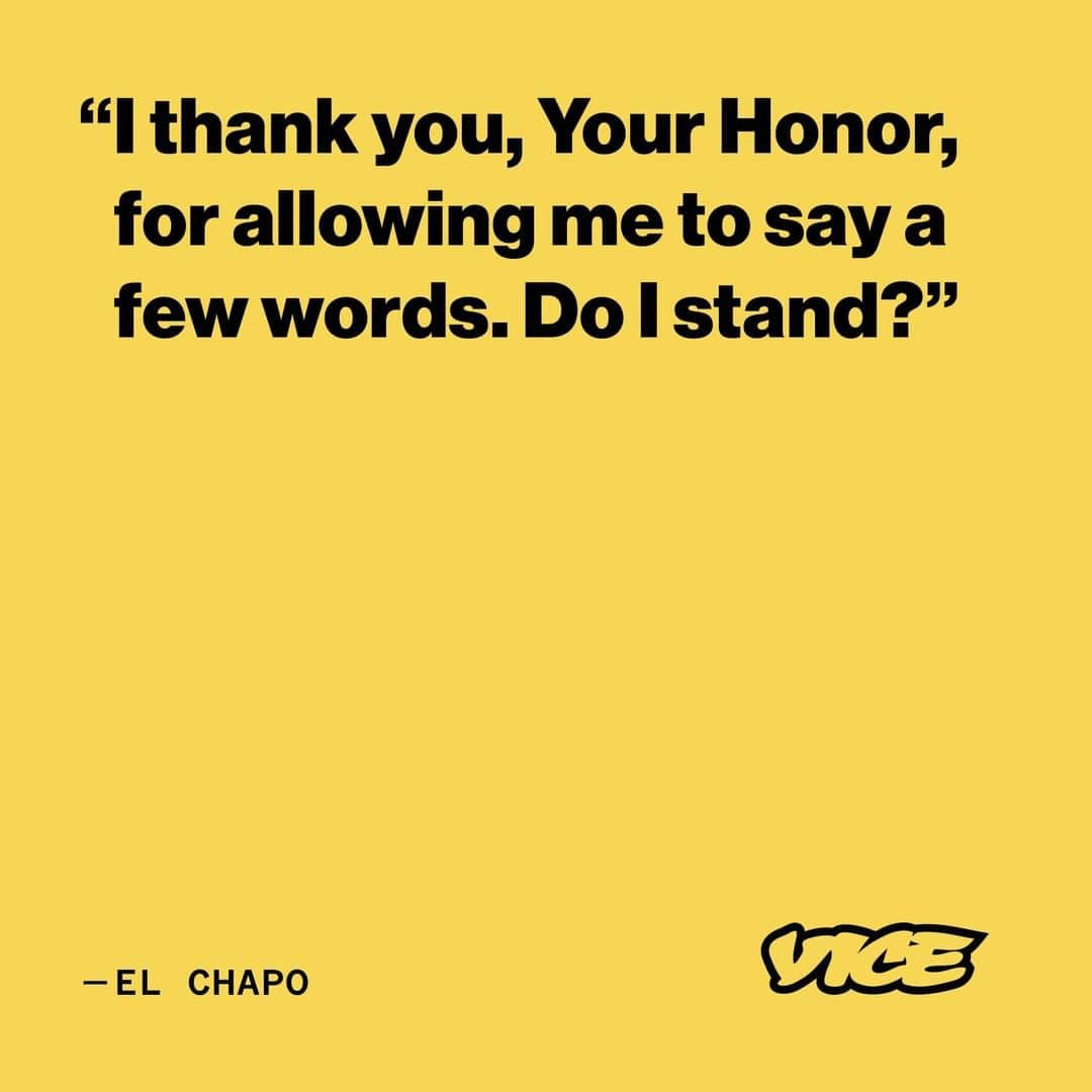 VICEさんのインスタグラム写真 - (VICEInstagram)「El Chapo used his final 10 minutes before being shipped off to Supermax to complain about his prison conditions and the U.S. justice system. Read what he said at the link in bio, via @vicenews.」7月20日 0時48分 - vice