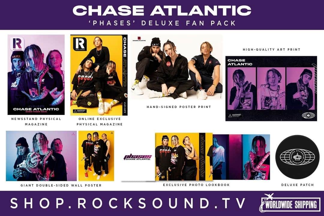 Rock Soundさんのインスタグラム写真 - (Rock SoundInstagram)「Chase Atlantic are on the cover of Rock Sound this month! Grab your magazines, a hand-signed poster print, giant double-sided poster, exclusive photo lookbook and more WORLDWIDE at SHOP.ROCKSOUND.TV」7月20日 1時00分 - rocksound