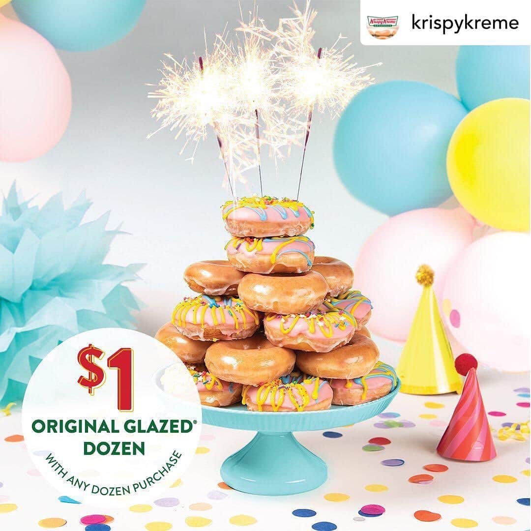 シャキール・オニールさんのインスタグラム写真 - (シャキール・オニールInstagram)「Krispy Kreme’s Birthday is TODAY, America! It’s your party though… so get down to Krispy Kreme & celebrate with a great deal!」7月20日 1時03分 - shaq