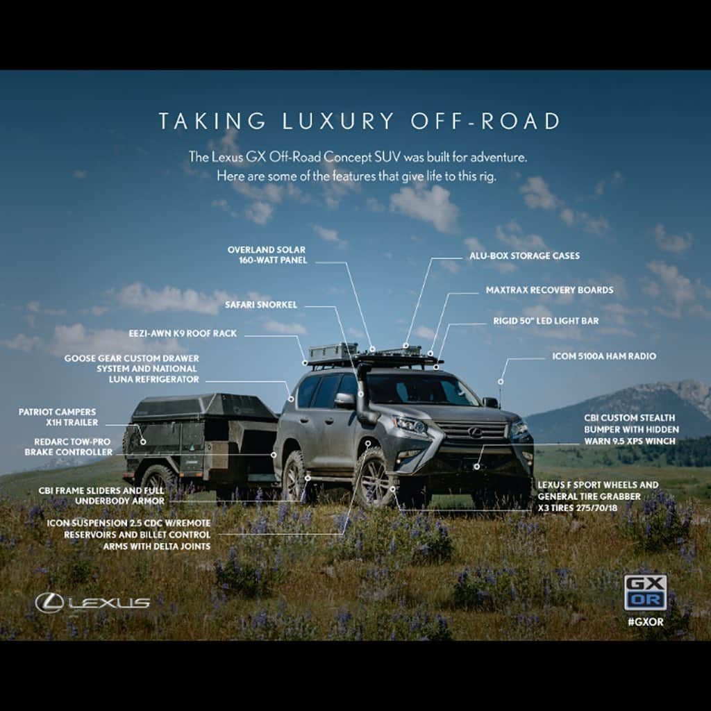 Lexus USAさんのインスタグラム写真 - (Lexus USAInstagram)「This weekend, escape the routine and indulge your wanderlust spirit. #GXOR Concept Build #LexusGX #Offroad #Offroading #FJSummit」7月20日 4時27分 - lexususa